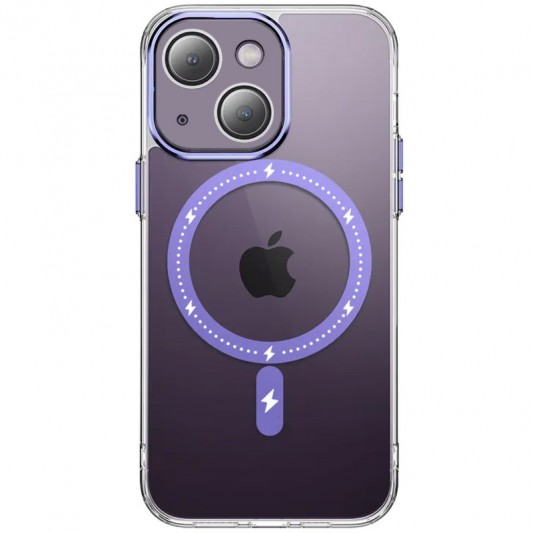 Чехол TPU+PC Colorful with MagSafe для Apple iPhone 14 (6.1") Purple