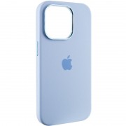 Чохол Silicone Case Metal Buttons (AA) для Apple iPhone 14 Pro Max (6.7") Блакитний / Blue Fog