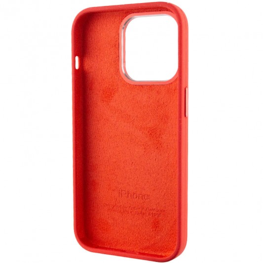Чохол Silicone Case Metal Buttons (AA) для Apple iPhone 14 Pro Max (6.7") Червоний / Red - зображення 4 
