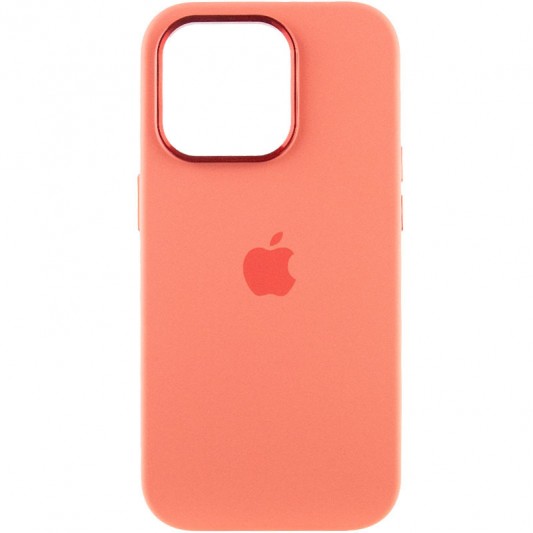 Чохол Silicone Case Metal Buttons (AA) для Apple iPhone 14 Pro Max (6.7") Рожевий / Pink Pomelo - зображення 1 