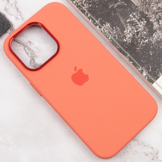 Чохол Silicone Case Metal Buttons (AA) для Apple iPhone 14 Pro Max (6.7"), Рожевий / Pink Pomelo