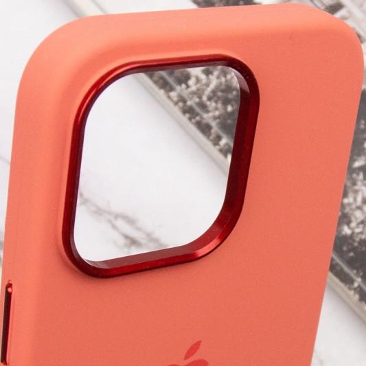 Чохол Silicone Case Metal Buttons (AA) для Apple iPhone 14 Pro Max (6.7") Рожевий / Pink Pomelo - зображення 7 