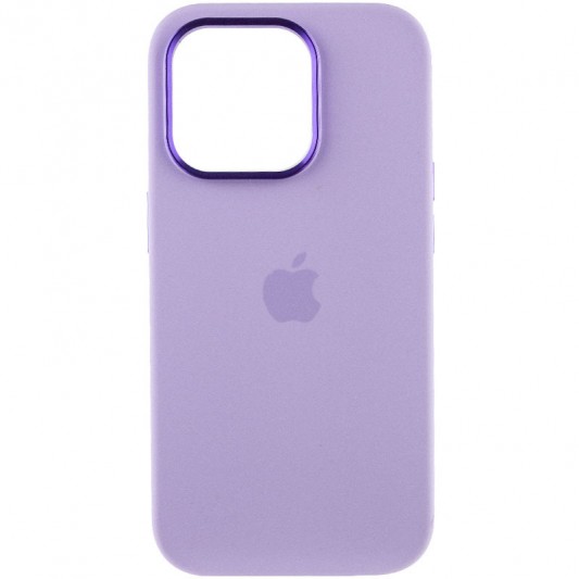 Чохол Silicone Case Metal Buttons (AA) для Apple iPhone 14 Pro Max (6.7") Бузковий / Lilac - зображення 1 