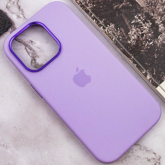Чохол Silicone Case Metal Buttons (AA) для Apple iPhone 14 Pro Max (6.7") Бузковий / Lilac - зображення 6 