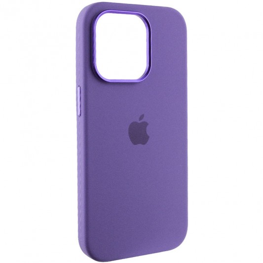 Чохол Silicone Case Metal Buttons (AA) для Apple iPhone 14 Pro Max (6.7") Фіолетовий / Iris