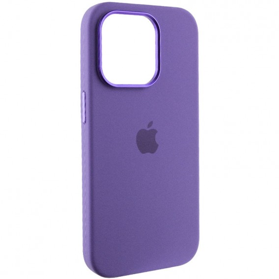 Чохол Silicone Case Metal Buttons (AA) для Apple iPhone 14 Pro Max (6.7"), Фіолетовий / Iris