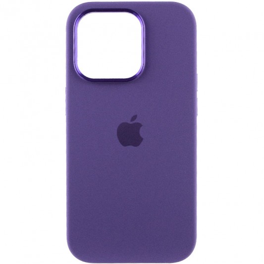Чохол Silicone Case Metal Buttons (AA) для Apple iPhone 14 Pro Max (6.7") Фіолетовий / Iris - зображення 1 