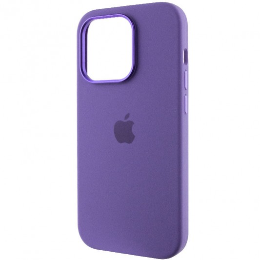 Чохол Silicone Case Metal Buttons (AA) для Apple iPhone 14 Pro Max (6.7") Фіолетовий / Iris - зображення 2 