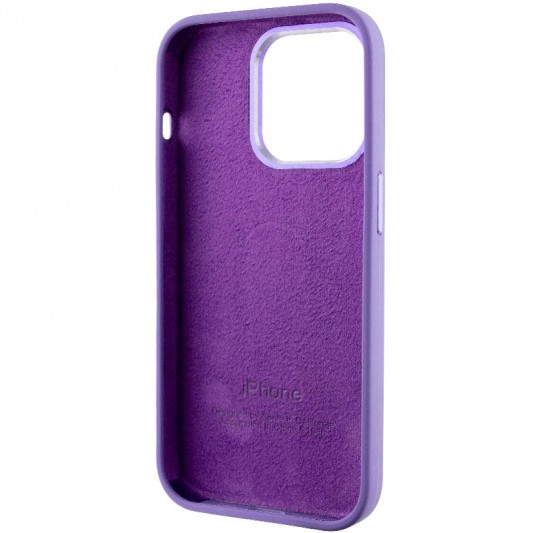 Чохол Silicone Case Metal Buttons (AA) для Apple iPhone 14 Pro Max (6.7") Фіолетовий / Iris - зображення 4 