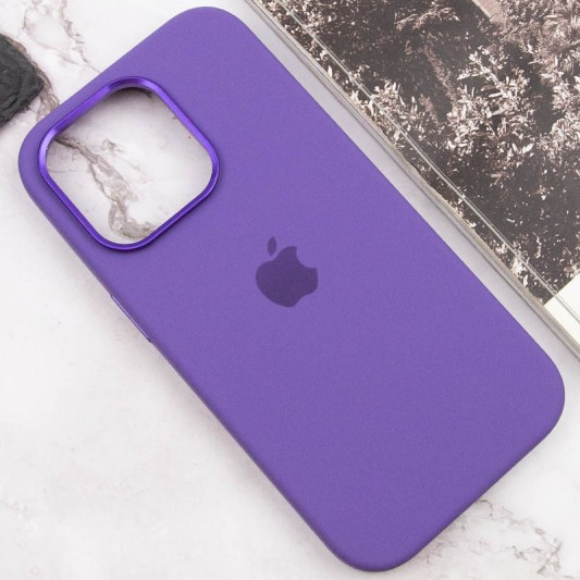 Чохол Silicone Case Metal Buttons (AA) для Apple iPhone 14 Pro Max (6.7") Фіолетовий / Iris - зображення 6 