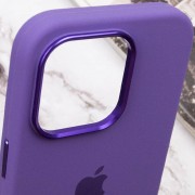 Чохол Silicone Case Metal Buttons (AA) для Apple iPhone 14 Pro Max (6.7"), Фіолетовий / Iris