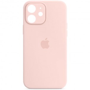 Чохол Silicone Case Full Camera Protective (AA) для Apple iPhone 12 (6.1") Рожевий / Chalk Pink