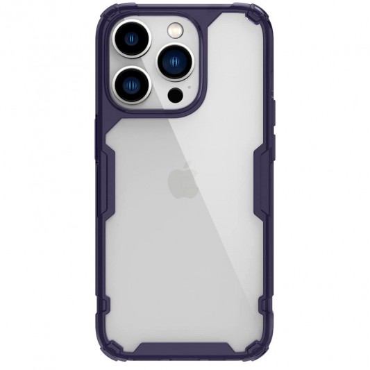 TPU чохол Nillkin Nature Pro Series для Apple iPhone 14 Pro (6.1") Темно-фіолетовий (прозорий)