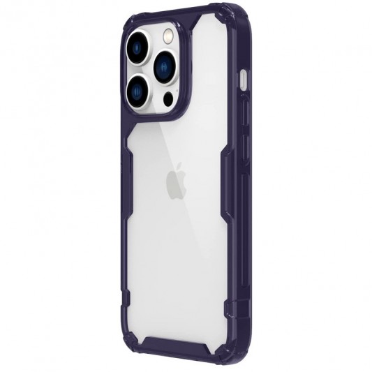 TPU чохол Nillkin Nature Pro Series для Apple iPhone 14 Pro (6.1") Темно-фіолетовий (прозорий) - зображення 1 