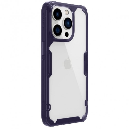 TPU чохол Nillkin Nature Pro Series для Apple iPhone 14 Pro (6.1") Темно-фіолетовий (прозорий) - зображення 3 