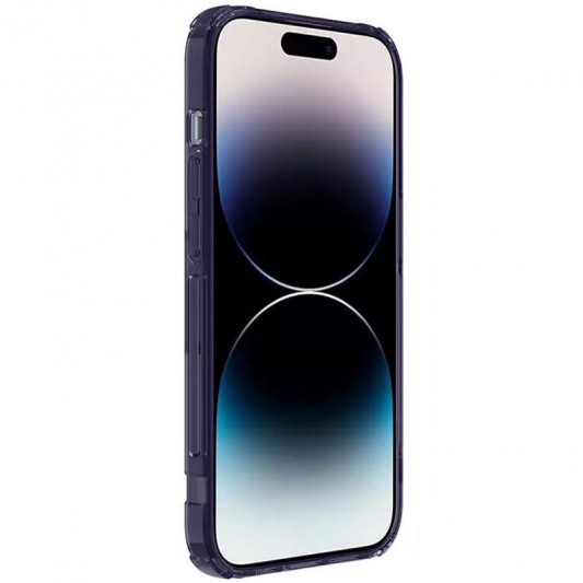 TPU чехол Nillkin Nature Pro Magnetic для Apple iPhone 14 Pro (6.1") Темно-фиолетовый (прозрачный) - изображение 7