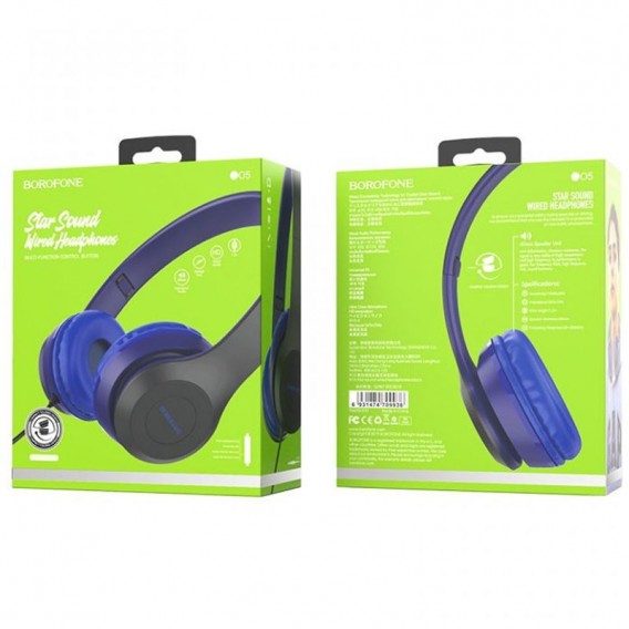 Стерео Навушники BOROFONE BO5, Синій