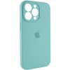 Чохол Silicone Case Full Camera Protective (AA) для Apple iPhone 14 Pro (6.1"), Бірюзовий / Marine Green
