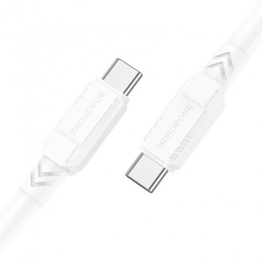 Дата кабель Borofone BX81 Type-C to Type-C 60W (1m) Белый - изображение 2