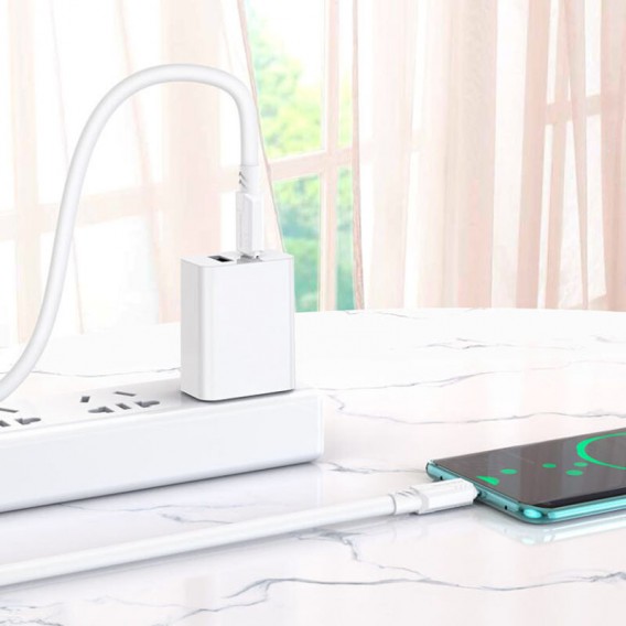 Дата кабель Borofone BX81 Type-C to Type-C 60W (1m) Білий - зображення 3 