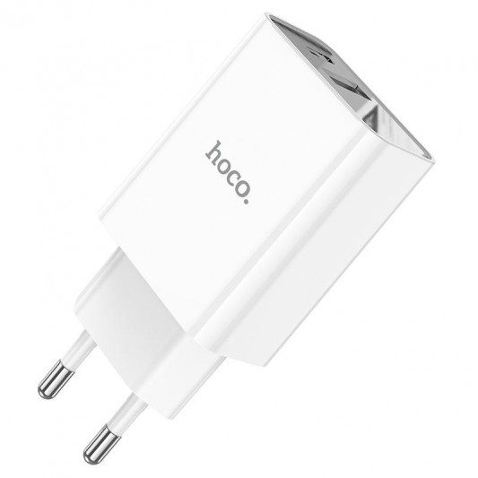СЗУ Hoco C100A with digital display PD20W+QC3.0 (1USB-A/1C) White - изображение 3