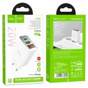 Зарядное устройство HOCO C100A PD20W+QC3.0, White