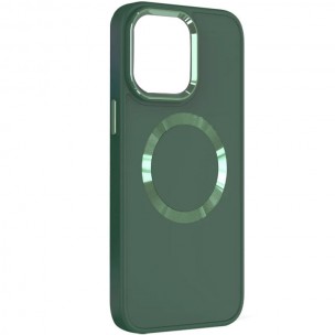 TPU чехол Bonbon Metal Style with MagSafe для Apple iPhone 11 (6.1"), Зеленый / Pine green