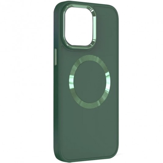 TPU чехол Bonbon Metal Style with MagSafe для Apple iPhone 11 (6.1"), Зеленый / Pine green