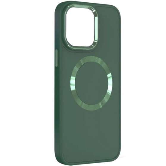 TPU чехол Bonbon Metal Style with MagSafe для Apple iPhone 11 (6.1"), Зеленый / Pine green