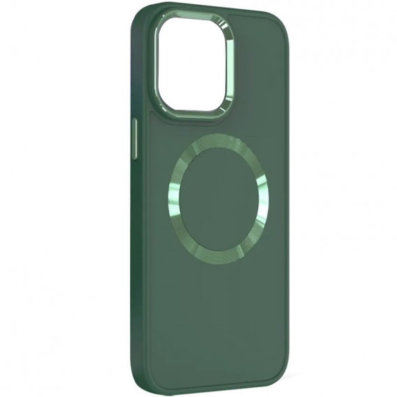 TPU чохол Bonbon Metal Style with MagSafe для Apple iPhone 11 (6.1"), Зелений / Pine green