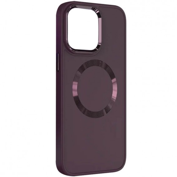 TPU чохол Bonbon Metal Style with MagSafe для Apple iPhone 11 (6.1"), Бордовий / Plum