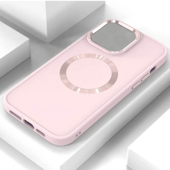 TPU чехол Bonbon Metal Style with MagSafe для Apple iPhone 11 (6.1"), Розовый / Light Pink