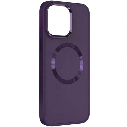 TPU чехол Bonbon Metal Style with MagSafe для Apple iPhone 11 (6.1"), Фиолетовый / Dark Purple