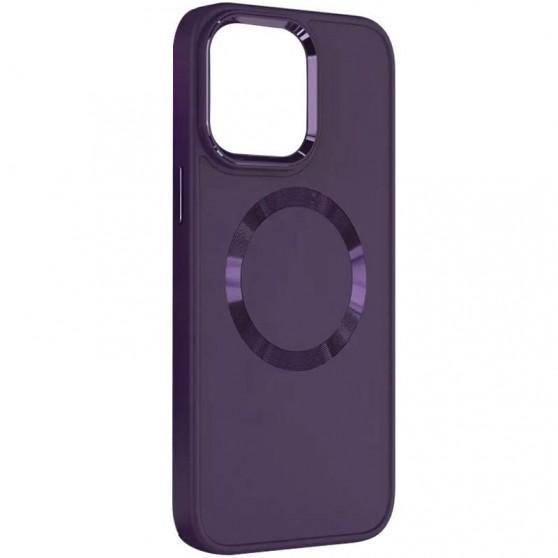 TPU чохол Bonbon Metal Style with MagSafe для Apple iPhone 11 (6.1"), Фіолетовий / Dark Purple