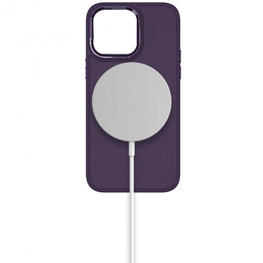 TPU чехол Bonbon Metal Style with MagSafe для Apple iPhone 11 (6.1"), Фиолетовый / Dark Purple - изображение 2
