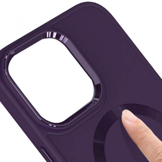 TPU чехол Bonbon Metal Style with MagSafe для Apple iPhone 11 (6.1"), Фиолетовый / Dark Purple - изображение 3