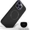 TPU чохол Bonbon Metal Style with MagSafe для Apple iPhone 13 Pro Max (6.7"), Чорний / Black