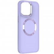TPU чехол Bonbon Metal Style with MagSafe для Apple iPhone 14 (6.1"), Сиреневый / Dasheen