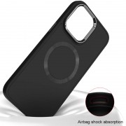 TPU чохол Bonbon Metal Style with MagSafe для Apple iPhone 14 (6.1"), Чорний / Black