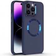 TPU чохол Bonbon Metal Style with MagSafe для Apple iPhone 14 Pro Max (6.7") Синій / Cosmos Blue