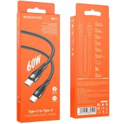 Кабель для телефону Borofone BX61 Source 60W Type-C to Type-C (1m), Black
