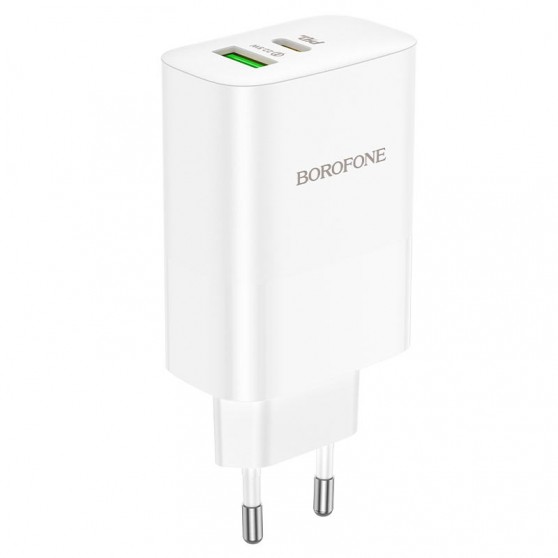 СЗУ Borofone BN10 Sunlight PD65W (1USB-A/1C) White