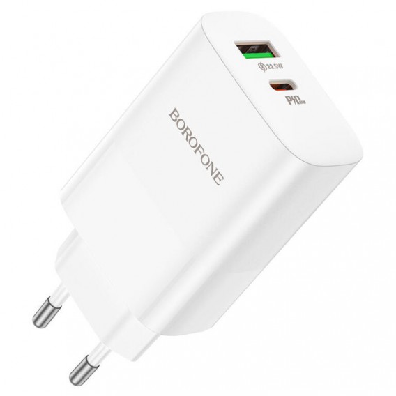 Зарядное устройство Borofone BN10 Sunlight PD65W (1Type-C/1USB), White