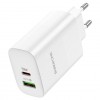 Зарядное устройство Borofone BN10 Sunlight PD65W (1Type-C/1USB), White