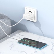 Зарядное устройство Borofone BA72A Spring QC3.0 USB to Type-C, White