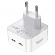 Зарядний пристрій Borofone BA76A Source PD35W (2Type-C), White