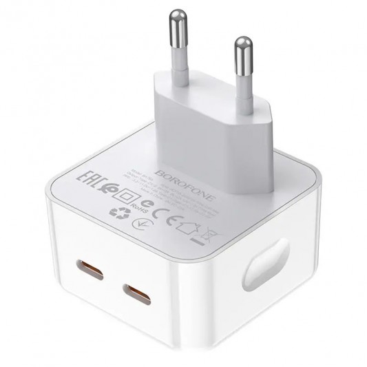МЗП Borofone BA76A Source PD35W (2USB-C) White - зображення 4 