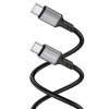 Кабель телефону Borofone BX83 Famous PD60W Type-C to Type-C, Black