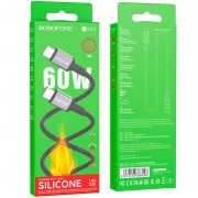 Кабель телефону Borofone BX83 Famous PD60W Type-C to Type-C, Black