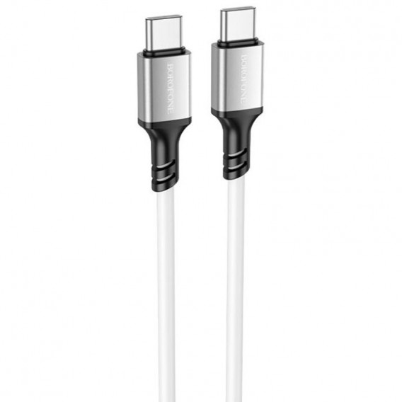 Кабель телефону Borofone BX83 Famous PD60W Type-C to Type-C, White